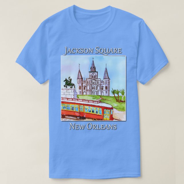 Camiseta Jackson Square en Nueva Orleans con el famoso cent (Diseño del anverso)