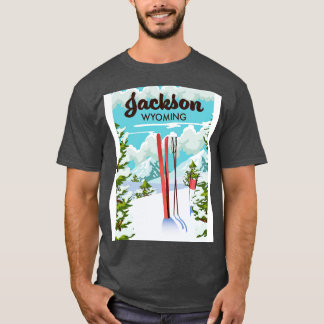 Camiseta Jackson Wyoming poster de esquí