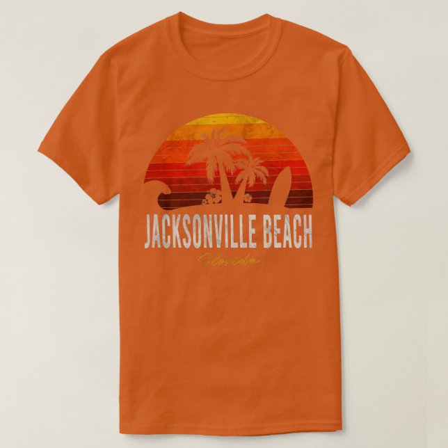 Camiseta Jacksonville Beach Florida FL Palms Vacation Surf (Diseño del anverso)