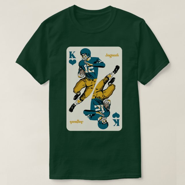 Camiseta Jacksonville Jaguars King of Hearts TShirt (Diseño del anverso)