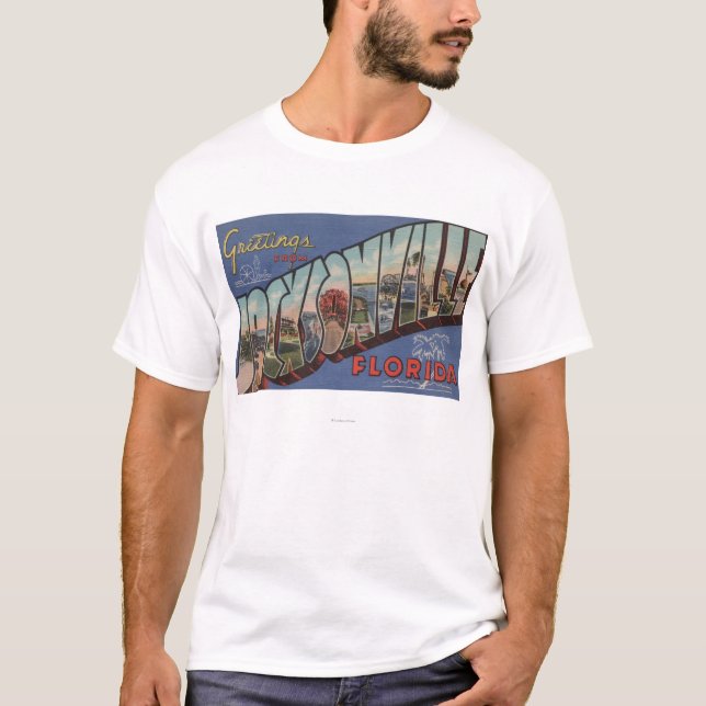 Camiseta Jacksonville, la Florida - escenas grandes 2 de la (Anverso)