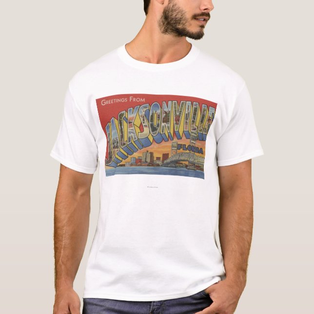 Camiseta Jacksonville, la Florida - escenas grandes de la (Anverso)
