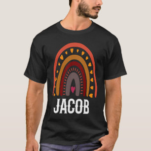 Camiseta Jacob Colorful Rainbow hombres idea del nombre del