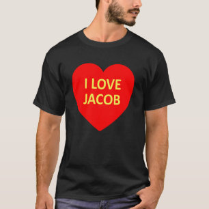 Camiseta Jacob - Corazón Amor Día de San Valentín Lata Pers