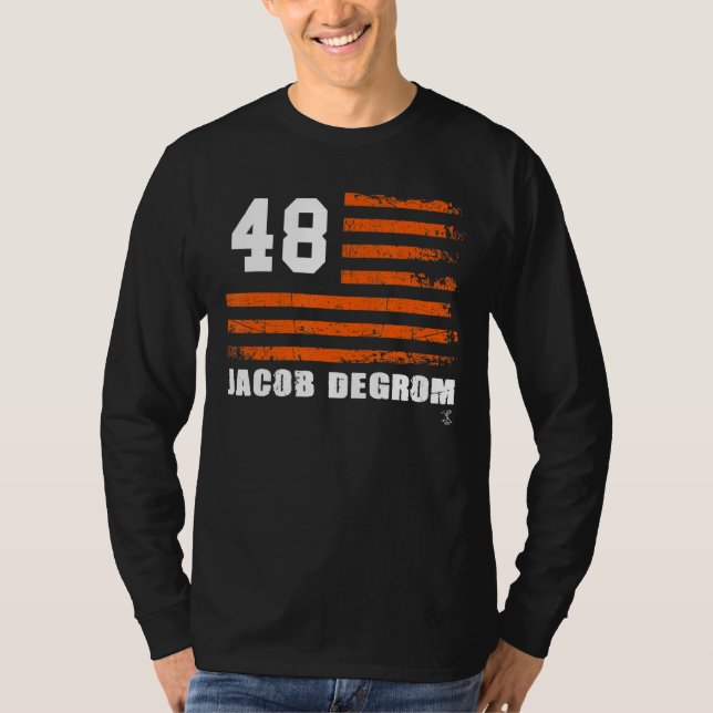 Camiseta Jacob Degrom Vintage Flag Gameday (Anverso)