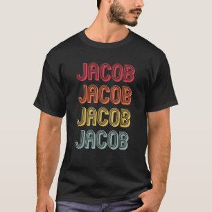 Camiseta JACOB Nombre de regalo Personalizado Funny Retro V