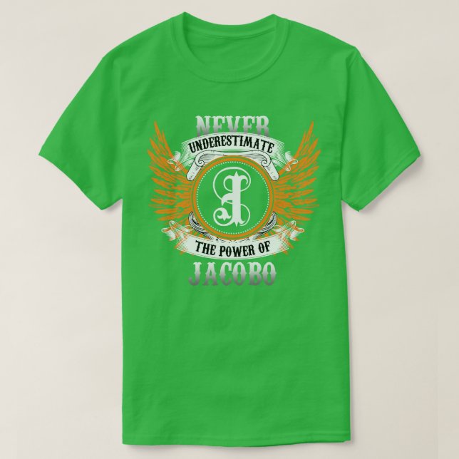 Camiseta Jacobo Name Shirt Nunca Subestima El Poder De (Diseño del anverso)