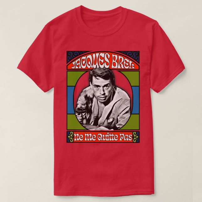 Camiseta Jacques Brel Retro Fan Design (Diseño del anverso)