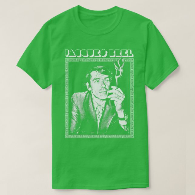 Camiseta Jacques Brel Retro Fan Design 1 (Diseño del anverso)