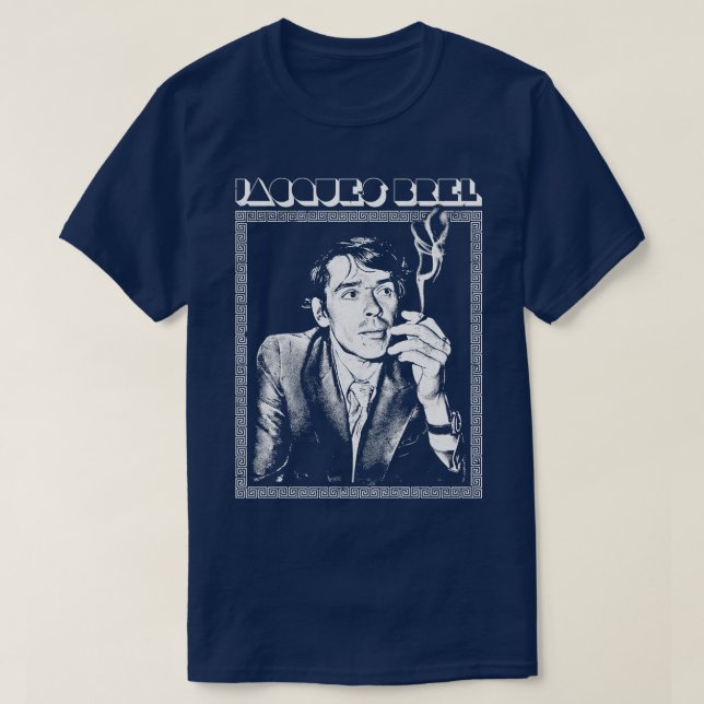 Camiseta Jacques Brel Retro Fan Design 1 (Diseño del anverso)