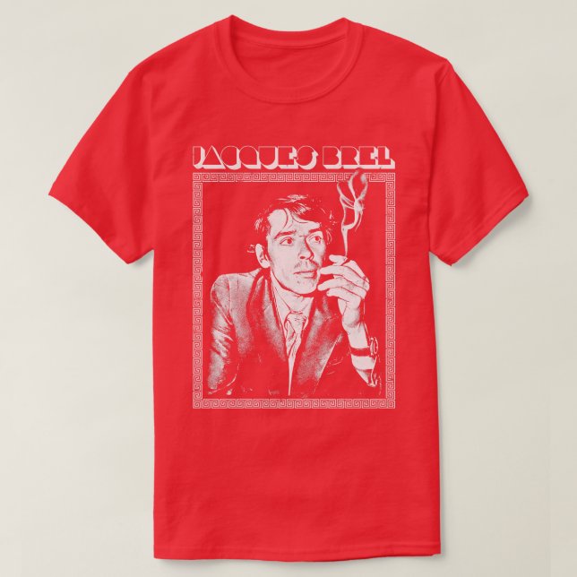 Camiseta Jacques Brel Retro Fan Design 1 (Diseño del anverso)