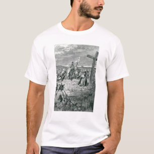 Camiseta Jacques Cartier que pone una cruz en Gaspe