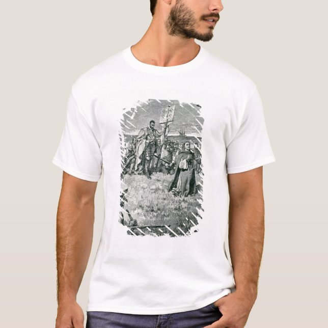 Camiseta Jacques Cartier que pone una cruz en Gaspe (Anverso)