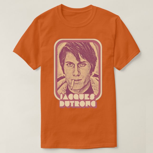 Camiseta Jacques Dutronc Retro Francophile Design 1 (Diseño del anverso)