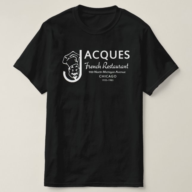 Camiseta Jacques French Restaurant, Chicago, Illinois (Diseño del anverso)