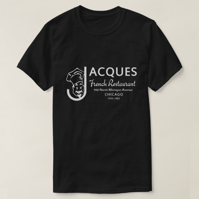 Camiseta Jacques French Restaurant, Chicago, Illinois (Diseño del anverso)