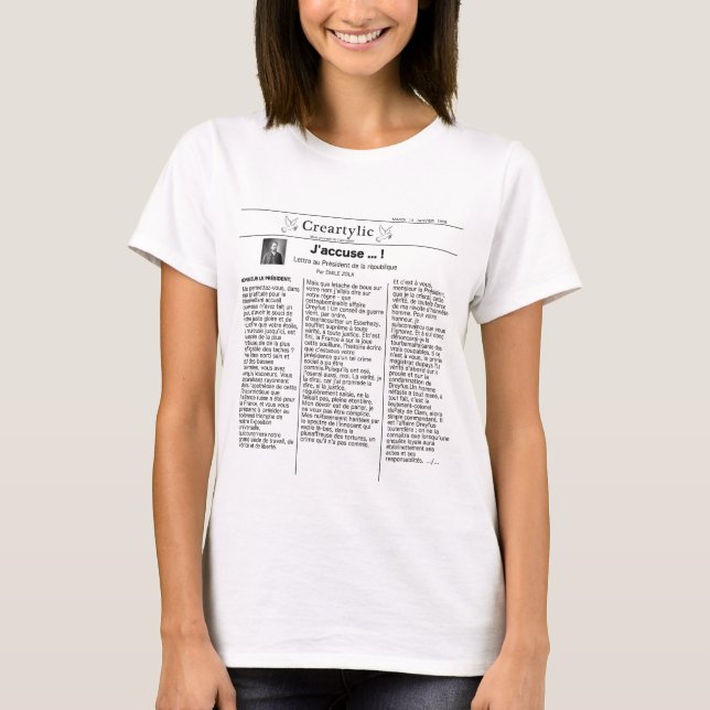 Camiseta j'Acuse (Anverso)