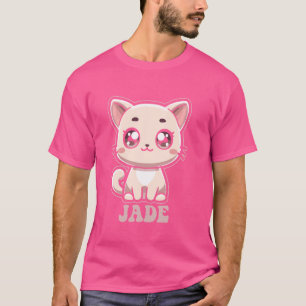 Camiseta Jade Cute Kitty Cat Design para Chicas Nombre Jade