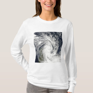 Camiseta Jade tropical de la tormenta que viene en tierra