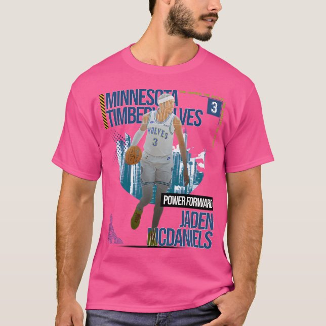 Camiseta Jaden Mcdaniels Basketball Art Timberwolve 1 (Anverso)