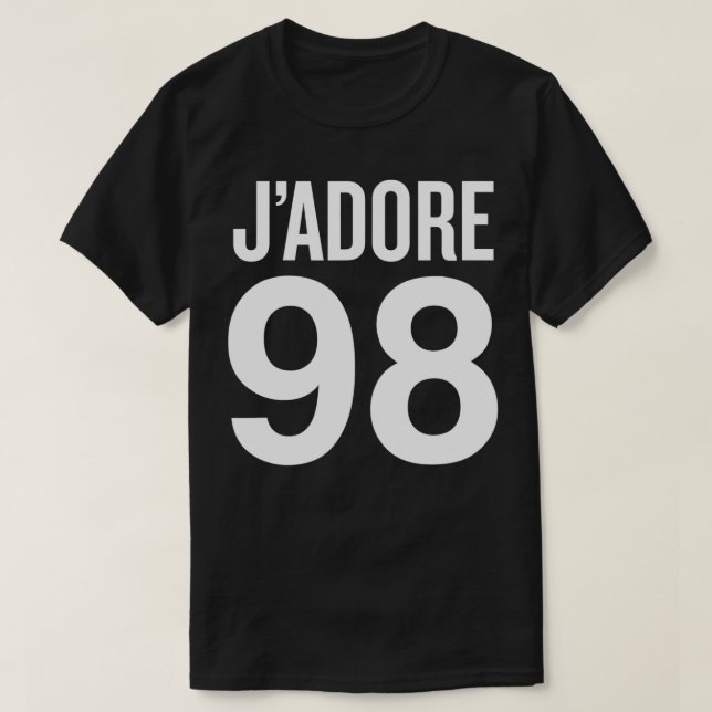 Camiseta Jadore 98 Me encanta 98 Celebrity Trendy (Diseño del anverso)