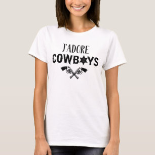 Camiseta J'adore Cowboys Mujeres divertidas diciendo