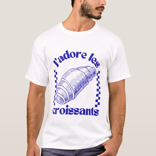 Camiseta J'adore les croissants (Anverso)
