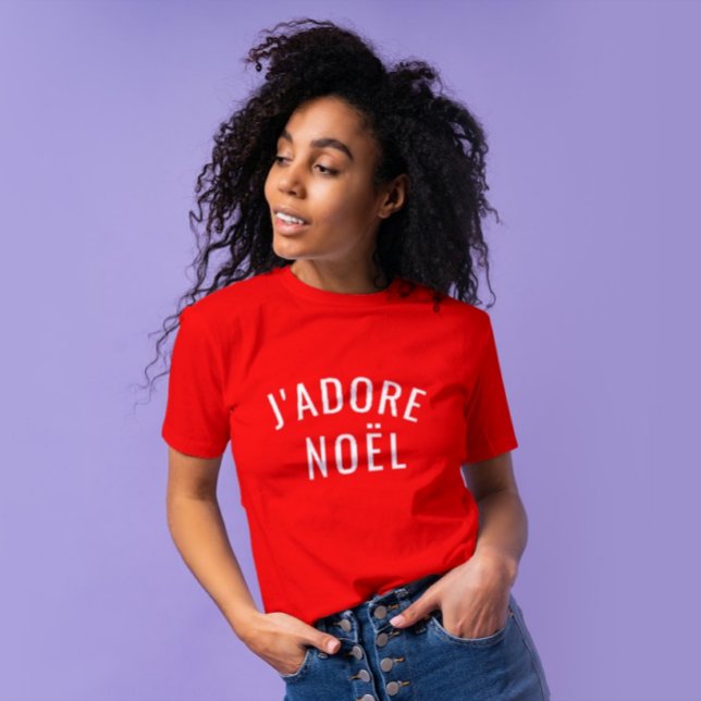Camiseta J'adore Noel | Navidades de amor modernos Navidad  (Subido por el creador)