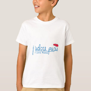 Camiseta j'adore Paris (Amo París) con boina roja