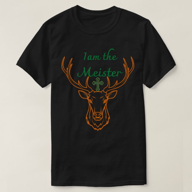 Camiseta Jaegermeister Meister Deer Family Dad Mom Naughty  (Diseño del anverso)