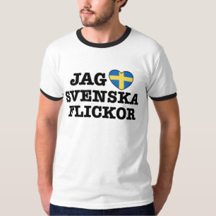 Camiseta Jag Svenska Flickor