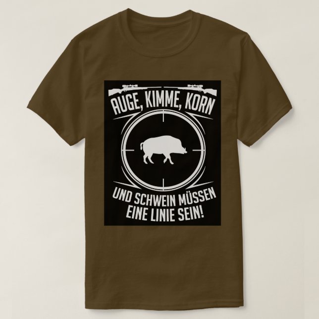 Camiseta jager augen kimme korn und schwein (Diseño del anverso)