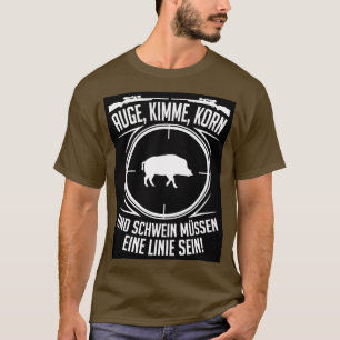 Camiseta jager augen kimme korn und schwein