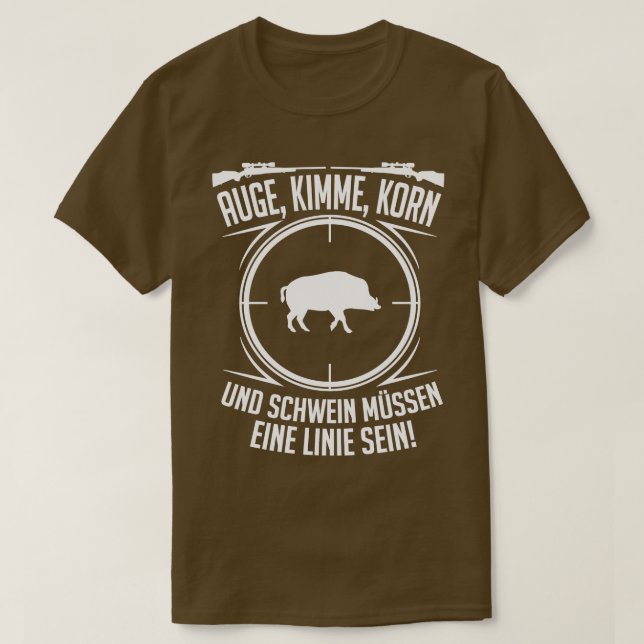 Camiseta jager augen kimme korn und schwein white (Diseño del anverso)