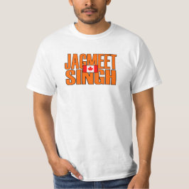 Camiseta Jagmeet Singh Naranja Bloquear texto Bandera canad