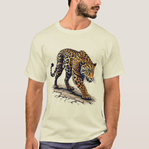 Camiseta Jaguar Acechando Gran Felino en Arte Dramático de