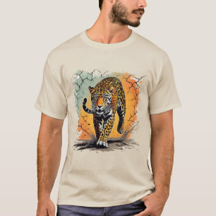 Camiseta Jaguar Acechando Gran Felino en Arte Dramático de
