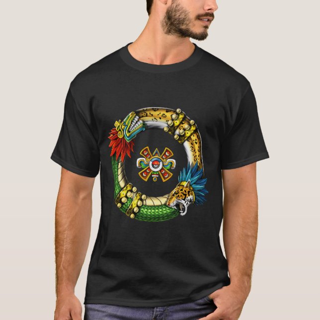 Camiseta Jaguar Azteca Quetzalcoatl (Anverso)