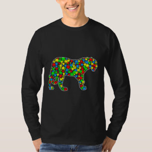 Camiseta Jaguar Funny Puzzle Animals Autism Awareness