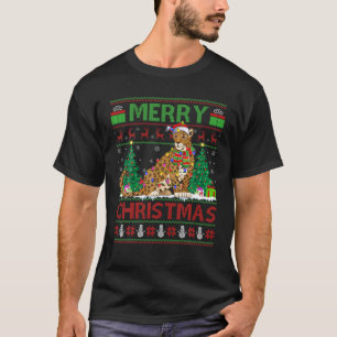 Camiseta Jaguar Lover Xmas Iluminando a Santa Ugly Jaguar C
