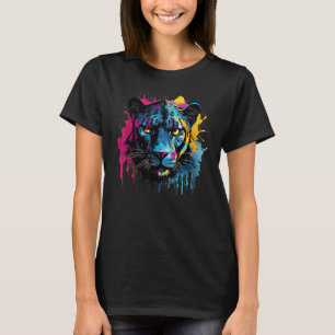 Camiseta Jaguar Negro Amante de Animales Salvajes y Felinos