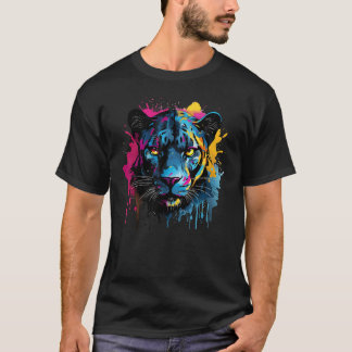 Camiseta Jaguar Negro Amante de Animales Salvajes y Felinos