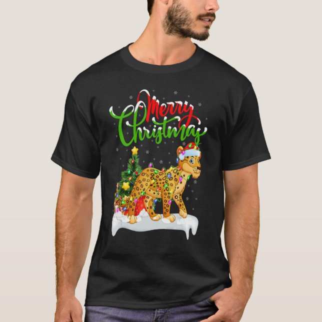 Camiseta Jaguar   Xmas Decorations Santa Jaguar Christmas (Anverso)