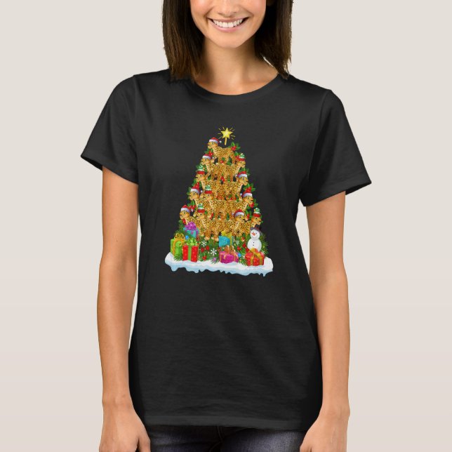 Camiseta Jaguar  Xmas Holiday  Jaguar Christmas Tree (Anverso)