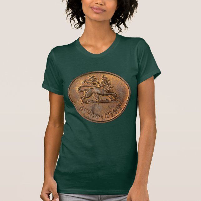 Camiseta Jah Army imperio of Ethiopia Rastafari Girls Shirt (Anverso)