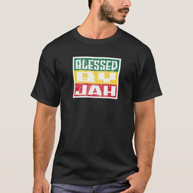Camiseta Jah Bendición Rasta Raggae Ragga Raots Dios Rasta (Anverso)
