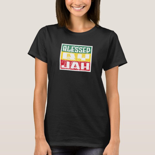 Camiseta Jah Bendición Rasta Raggae Ragga Raots Dios Rasta (Anverso)