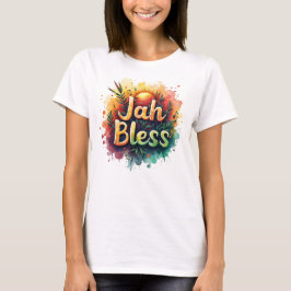 Camiseta Jah Bless Colorful Reggae Watercolor Women’s T-Shi