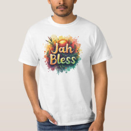 Camiseta Jah Bless Reggae Watercolor Men’s Value T-Shirt