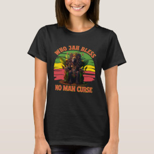 Camiseta Jah que no culpa a ningún maldición Rasta bandera